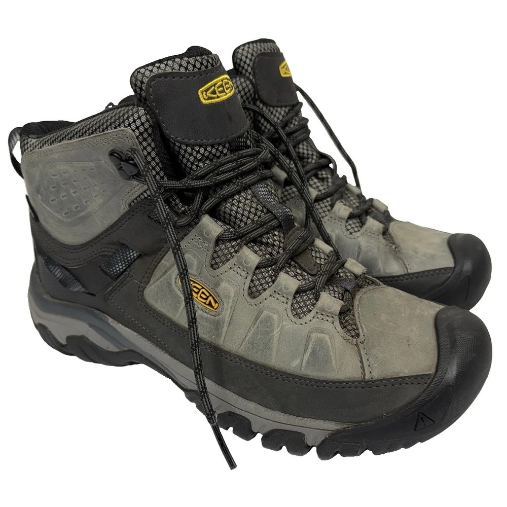 Keen Targhee III Mid Hiking Boots Mens Size 11 Gray Leather Waterproof Lace Up